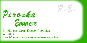 piroska emmer business card